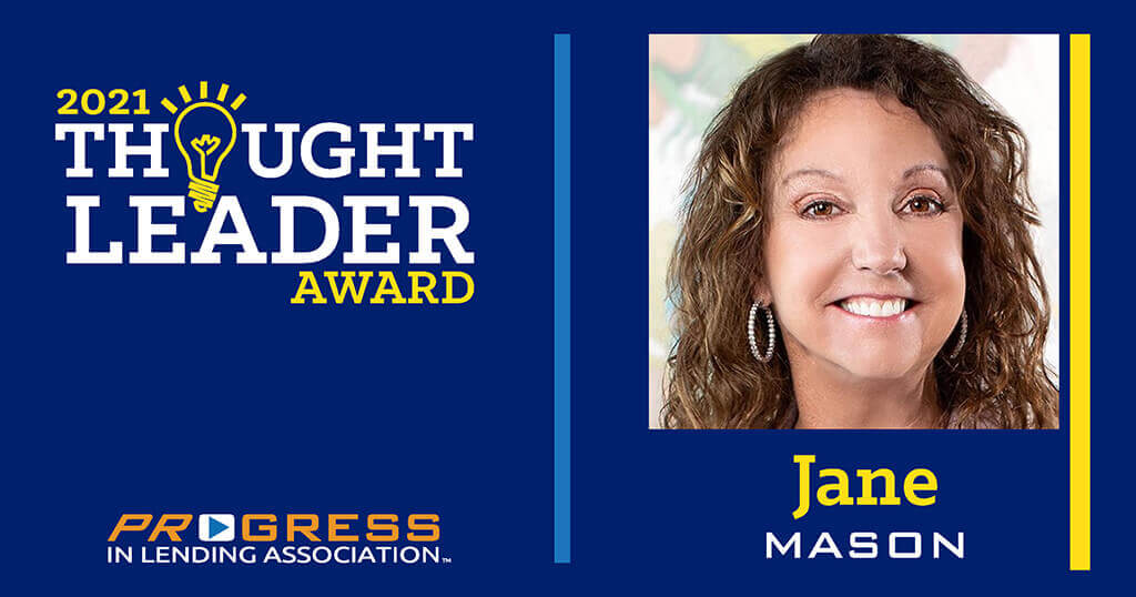 Progress in Lending Thought Leader Award Jane Mason
